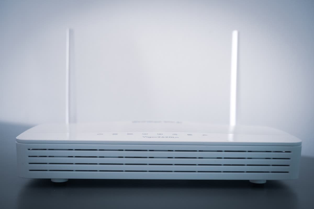 White wireless router
