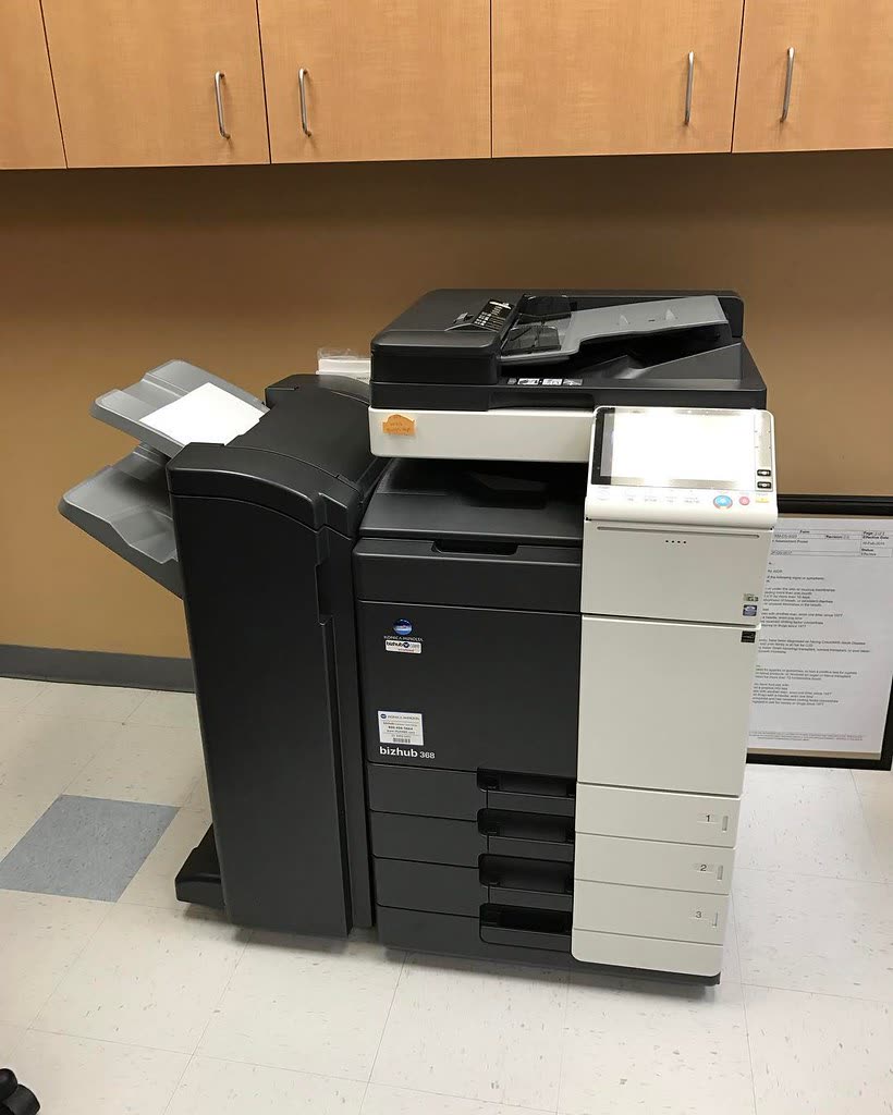 Multifunction office copier in a workroom
